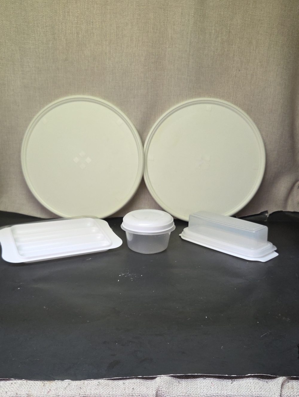 Rubbermaid Lazy Susan‎ Turntable(2), Hot Dog Cooker, Butter Dish, Small Storage